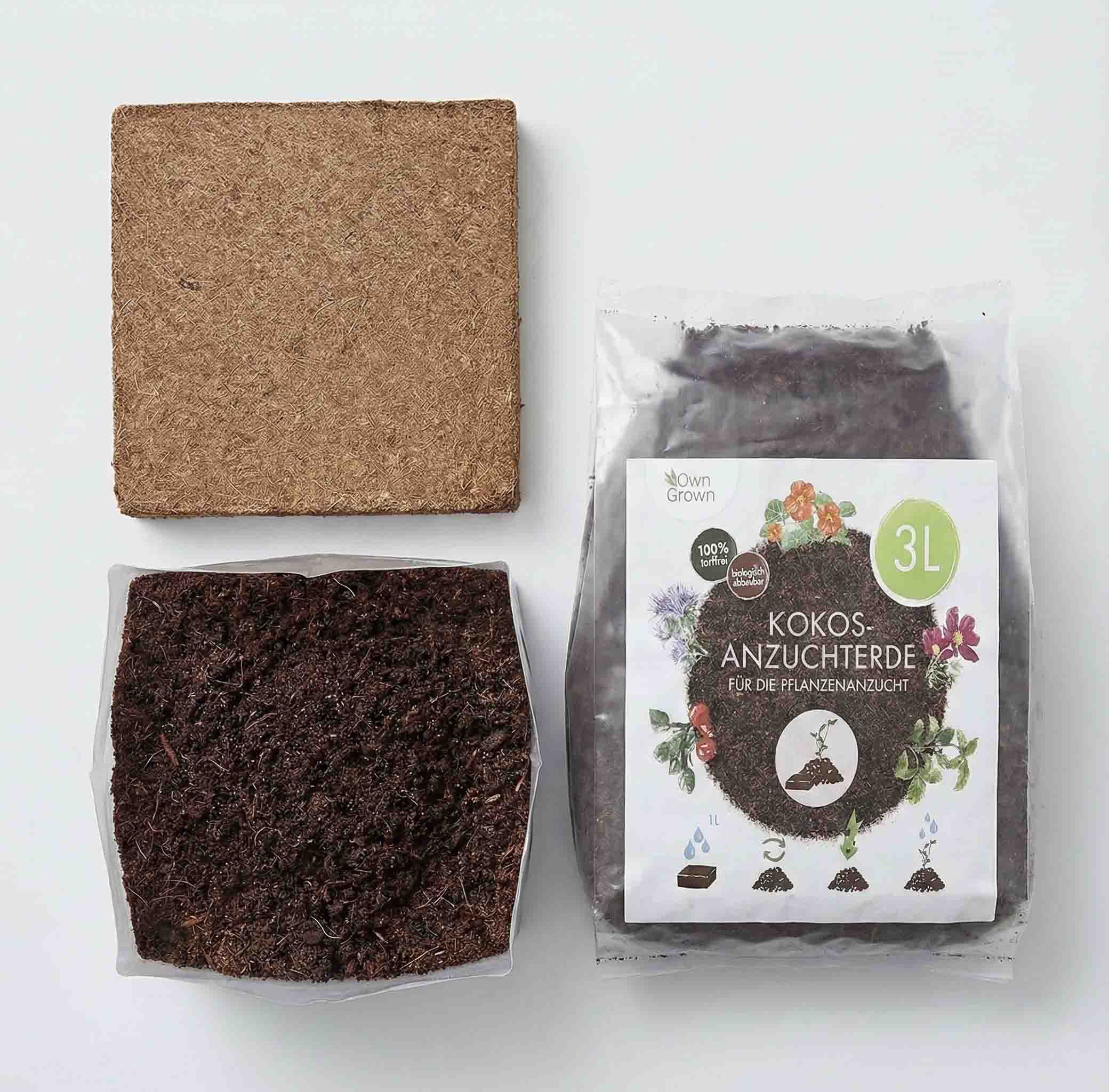 OwnGrown Kokos Anzuchterde mit Nährstoffen