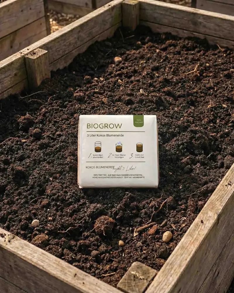 Kokoserde aufgelockert fertig zum Einpflanzen Topf