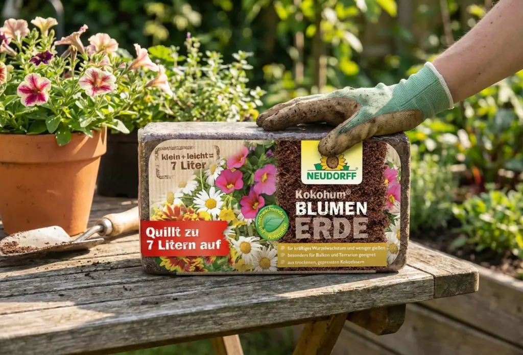 Kokohum Kokoserde pflanzfertig im Pflanzgefaess